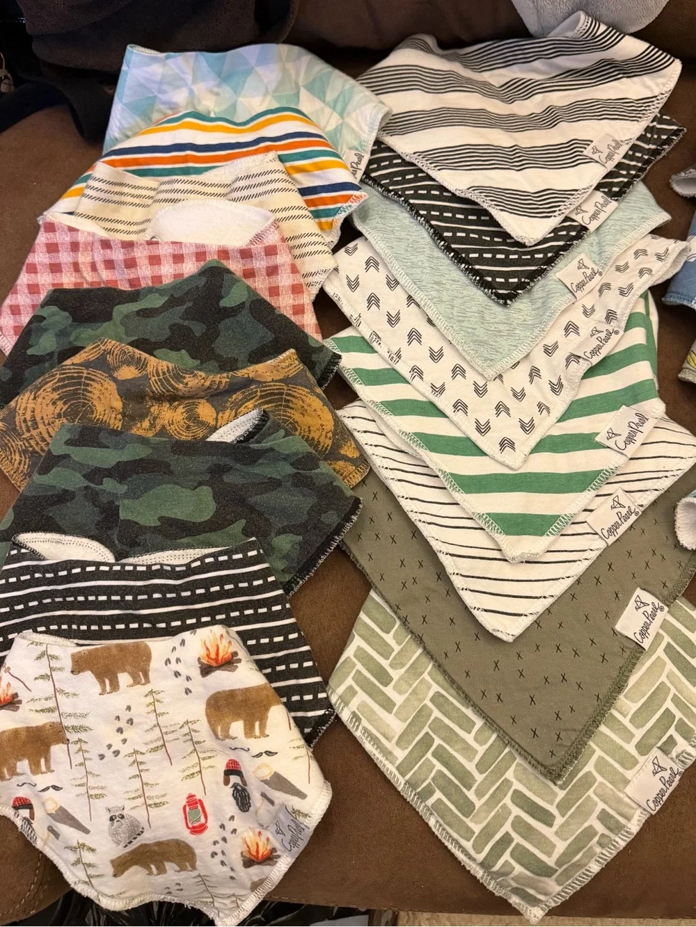 Copper Pearl Bandana Bibs